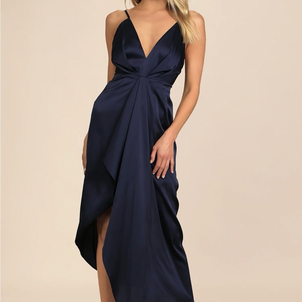 Lulus Navy Blue Midi Dress